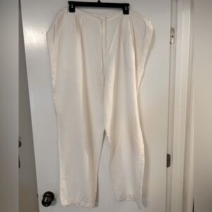 Vintage Valerie Stevens pure linen off white pants, women’s size large